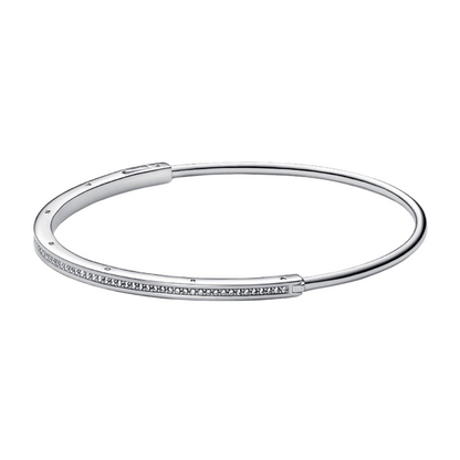 Pulsera Pandorae Rígida Pandora Signature I-D Pavé - BeJoyasVintage