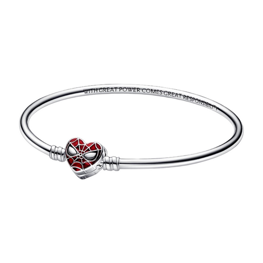 Pulsera Pandora rígida con Cierre de Máscara Spider-Man de Marvel - BeJoyasVintage