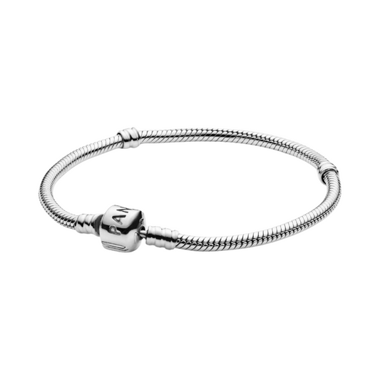Pulsera de plata de ley y cierre Pandora en plata de ley - BeJoyasVintage